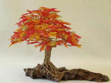 RENAISSANCE - Aluminium and olive wood sculpture by Mosche Bianche - view 2